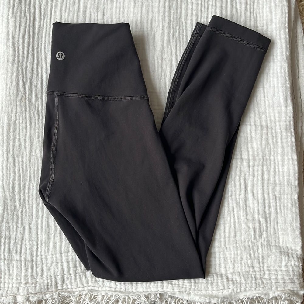 Lululemon Wunder Train High Rise Crop 23” Size 2 Black Granite